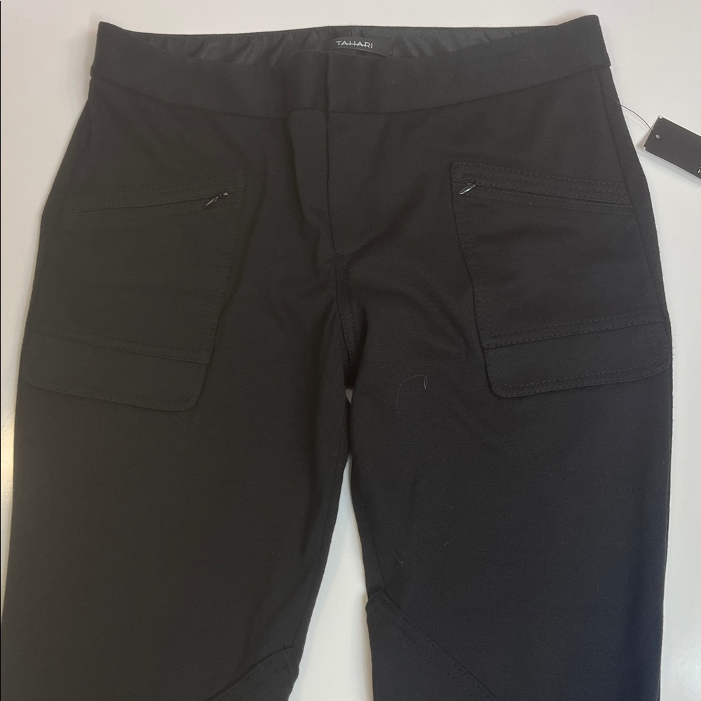 Black Riding Style Trousers Tahari Shelby Pant NWT Size 8